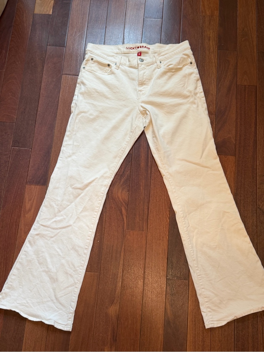 Lucky Brand Women's Cream Flare Jeans. Worn one time!